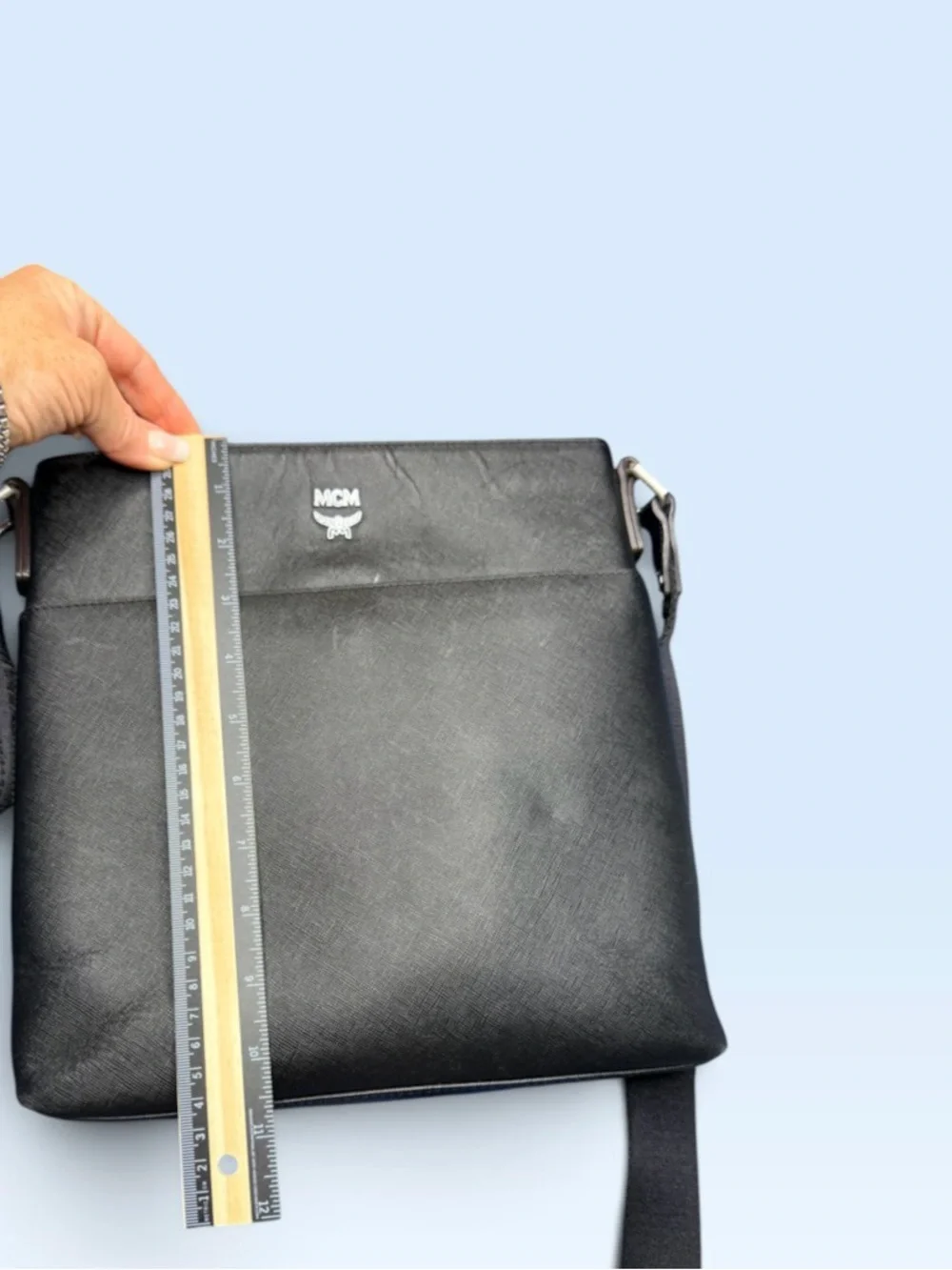 Authentic MCM Black Crossbody Messenger Bag
